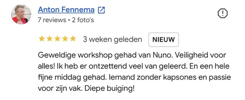 Originele Google-review van Anton Fennema
